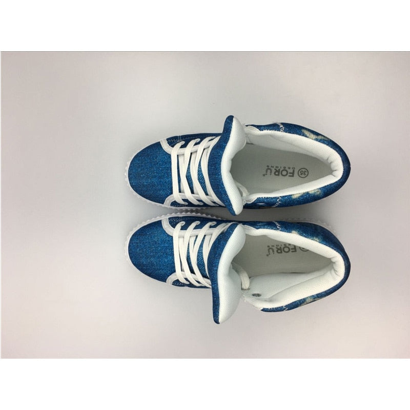 Custom Pictures Or Logo Classic High Top Platform Woman Height Increasing Flats Female Custom Pictures Or Logo Classic High Top Platform Woman Height Increasing Flats Female